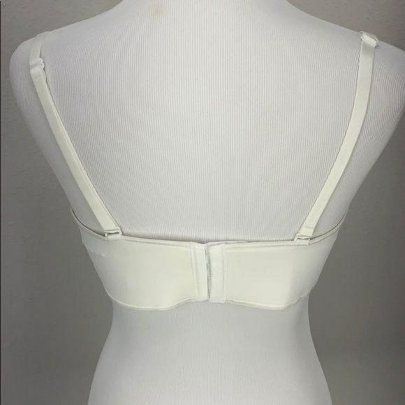 Lilyette Womens Strapless‎ Convertible Bra 40C White Seamless Lightly Lined Full - Picture 6 of 12